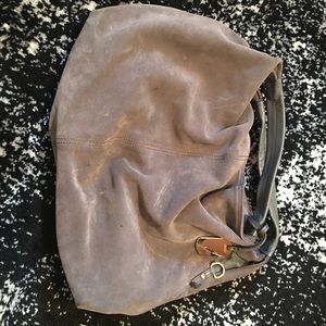 Furla Gray Suede Bag